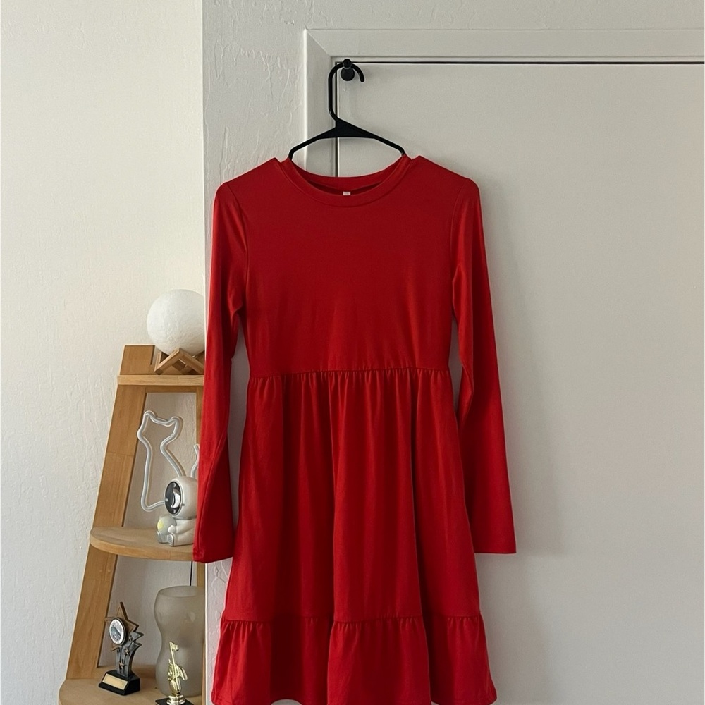 Red Long Sleeve Dress